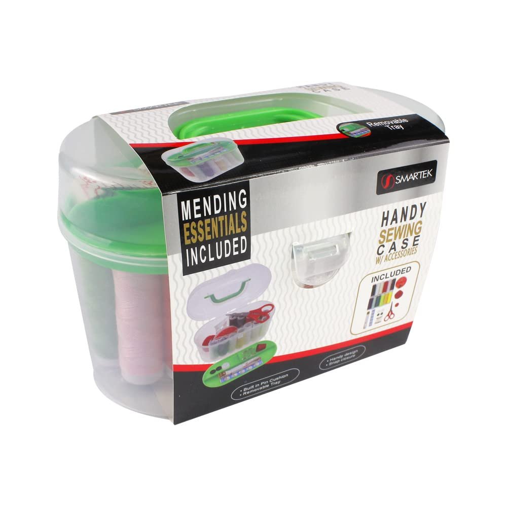 Sewing Kit Gifts for Women, Mom, Traveler, Adults, Beginner, Emergency, Sewing Supplies Accessories with Scissors, Thimble, Thread, Sewing Needles, Tape (Green)