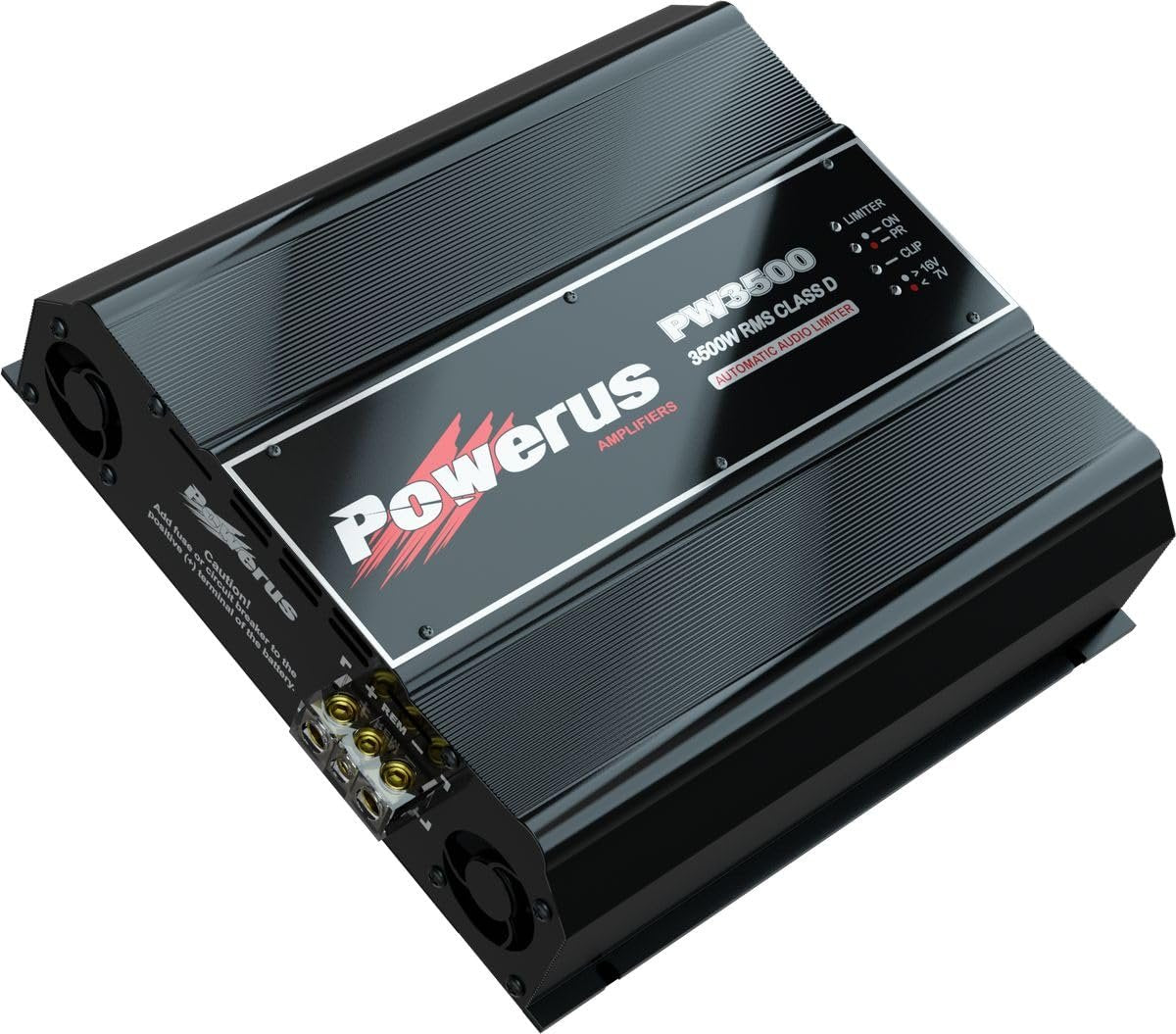 POWERUS3500.05 Car Amplifier Class D Half Ohm 3500 Watts RMS Automatic Audio Limiter Advanced Protection Circuits Mono Amp Speaker - PW3500