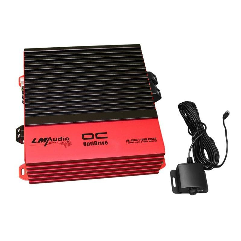 Luna Morena LM-4000.1ZORO Car Audio Amplifier Full Range Amp 1 Channel 4000 Watts 1 Ohm with Dial Adjust Bass Boost Low High Pass Filter