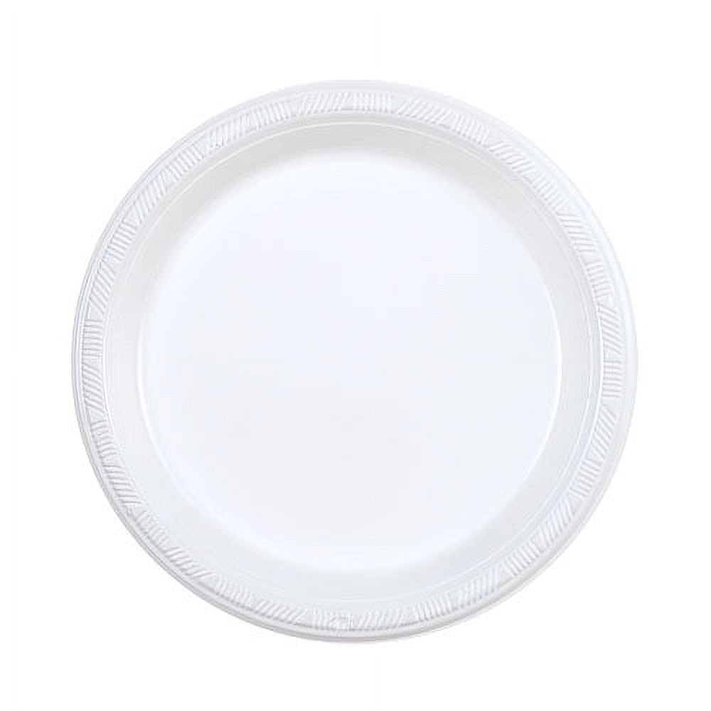 Hanna K Signature 7" White Plastic Plate, 100ct