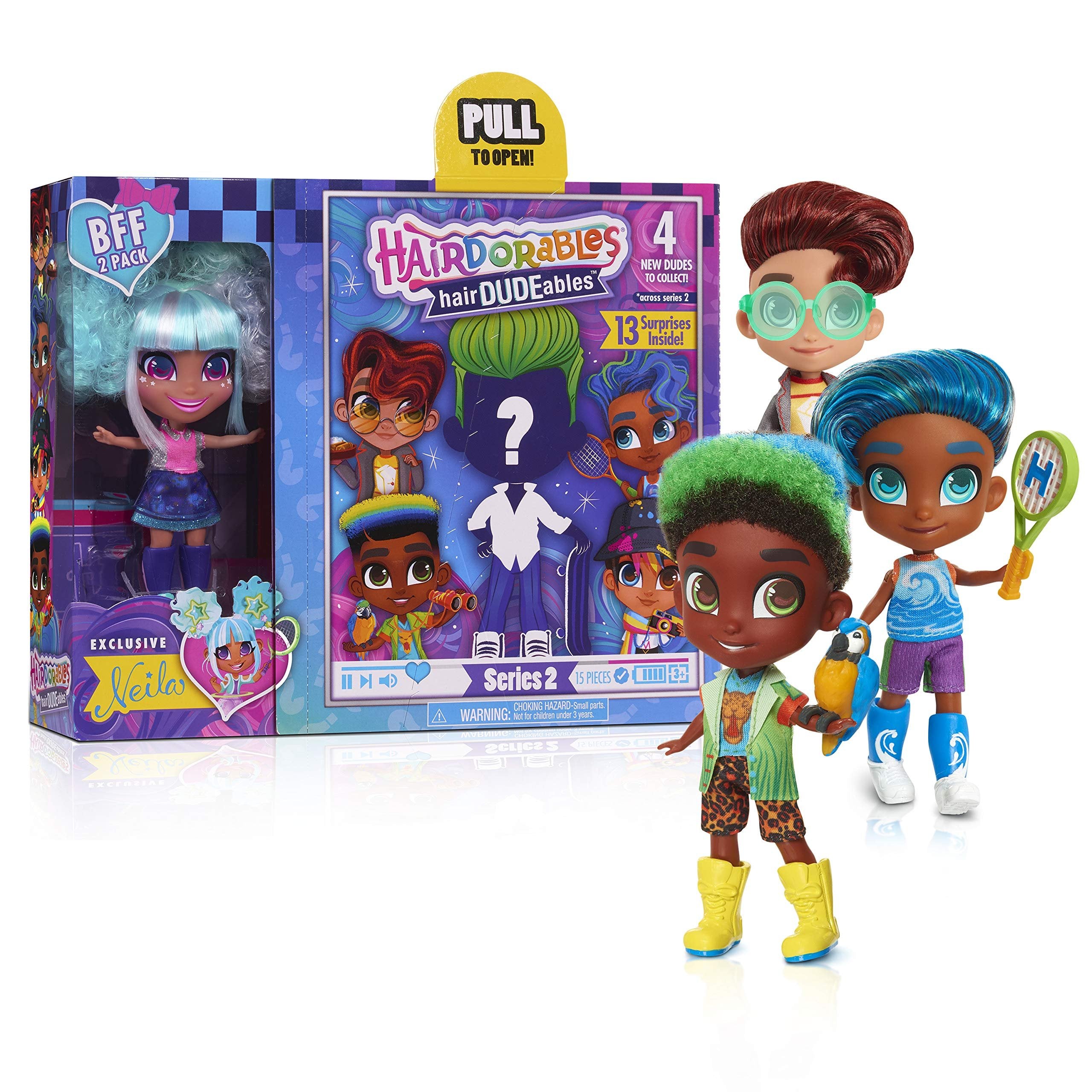 HairDUDEables Collectible Dolls - Series 2 (Styles May Vary), Multi-Color (23776)