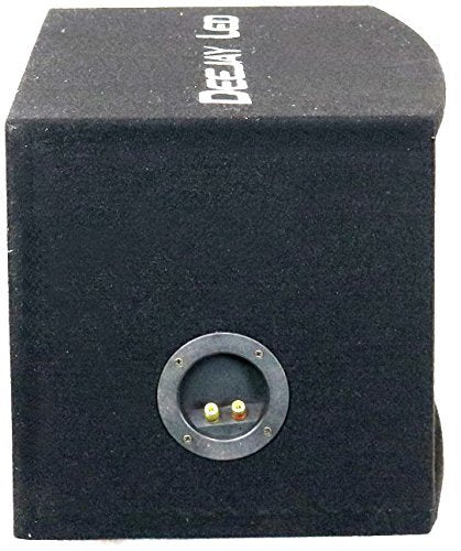 Robust Double 9-in Square Openings For Two 10-in Square Woofers Car Speaker Box 3/4 MDF Divergent Angles Isolated Chamber Design Two Sets of Side Terminals Gold Color DEEJAY LED 2X10SQUARESEALED