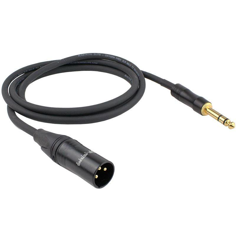 Blastking CXLRMQ-15 XLR Male to Balanced 1/4" Cable – 15 ft.