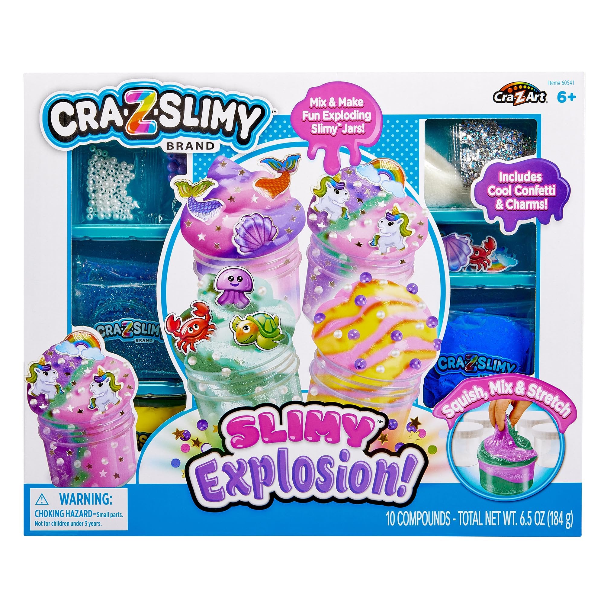CRA-Z-Slimy DIY Slime Kit for Girls - Sparkle Fantasy Theme with Unicorns, Mermaids, & More, Scented Butter & Glitter Slimes, Arts & Crafts Gift for Kids 6+