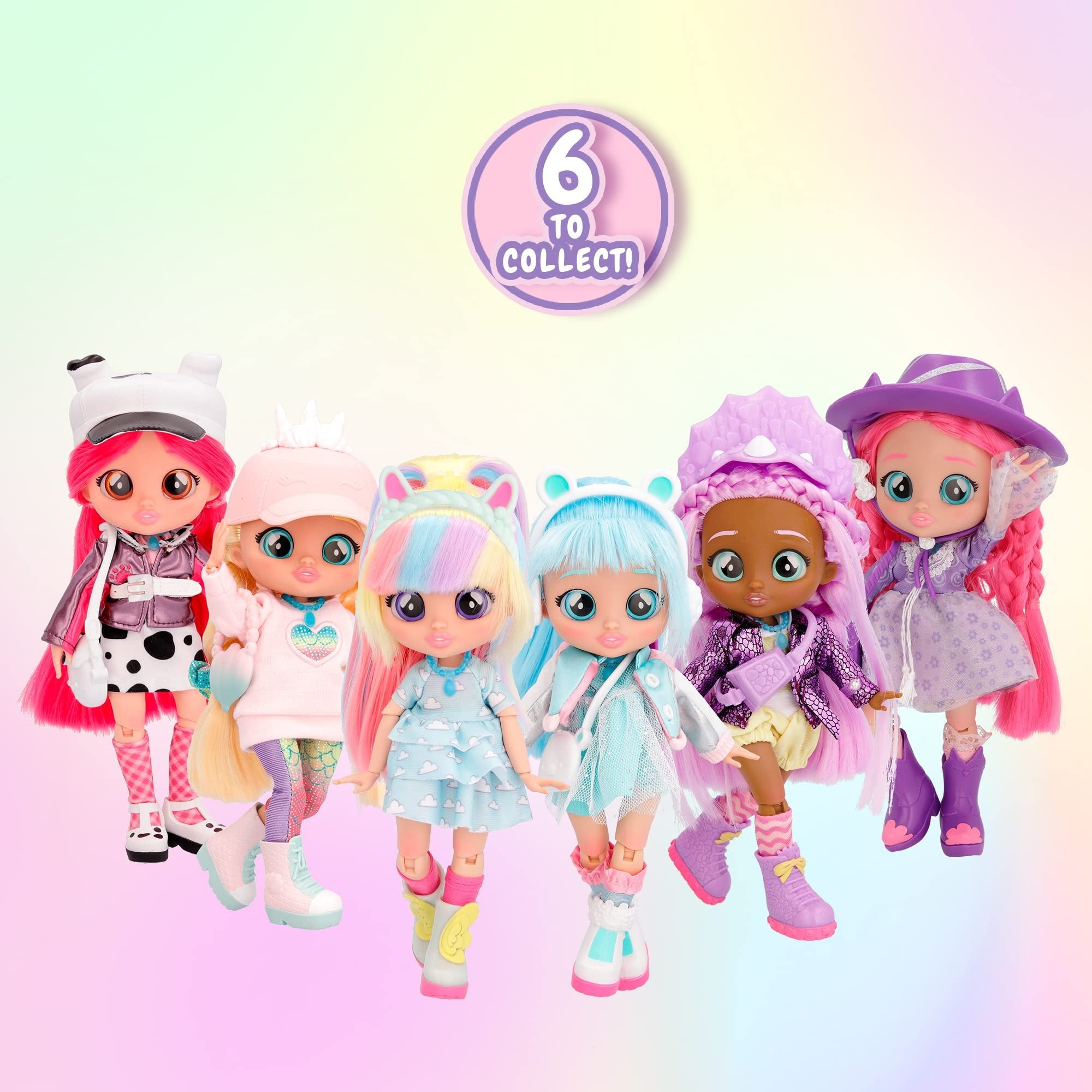Cry Babies BFF Dotty Fashion Doll with 9+ Surprises Including Outfit and Accessories for Fashion Toy, Girls and Boys Ages 4 and Up, 7.8 Inch Doll