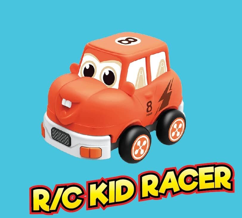 Skidz RC First Remote Control car for Toddlers, with Rubber Soft Cartoon Car Shells; Rc Cars for Babies with Lights, 3 Cute Cartoon Shells Included, Great Gift for Kids 3+ (Bee)