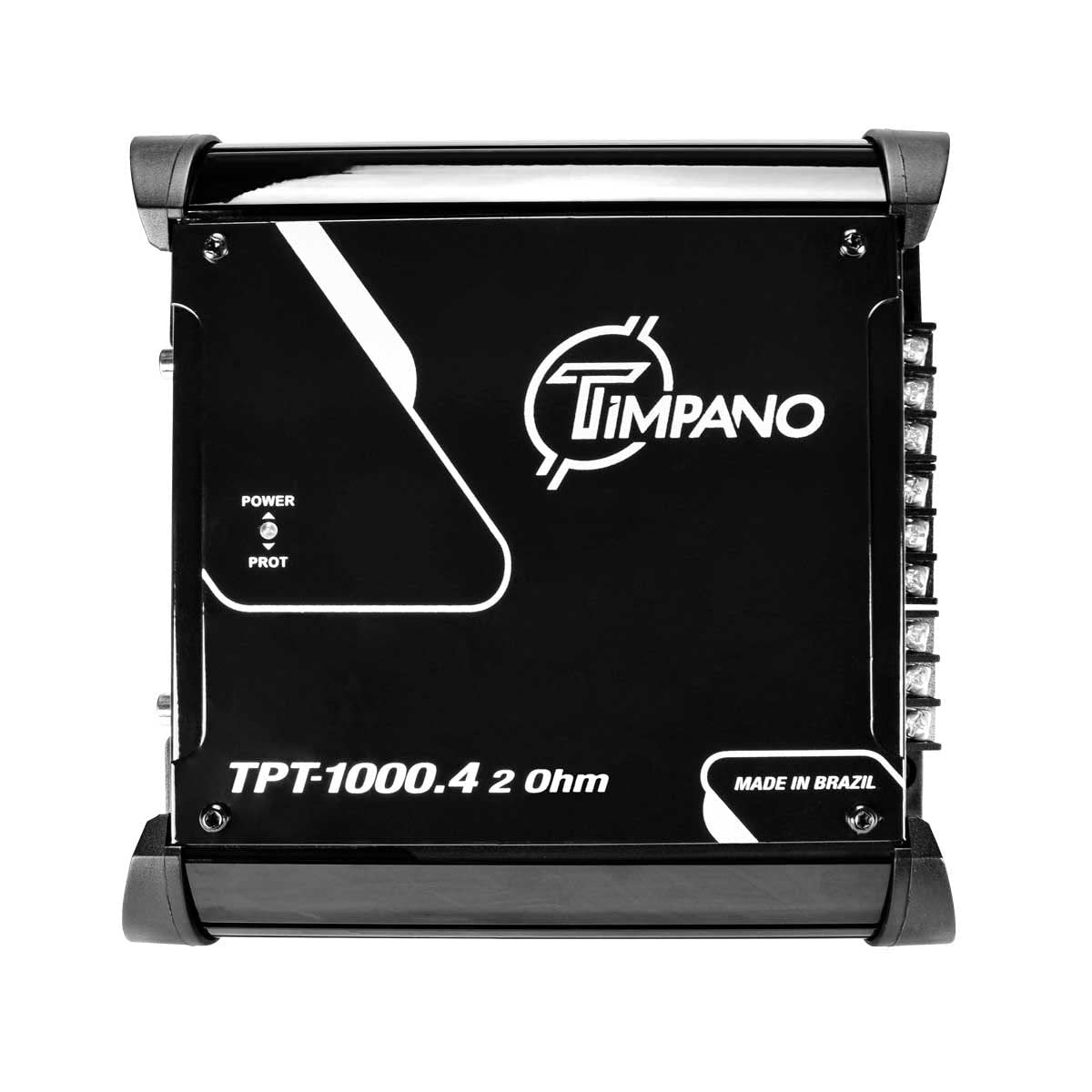 Timpano TPT-1000.4 Compact 4 Channel Car Audio Amplifier – 4 x 260 Watts at 2 Ohms – High Power Stereo 12 Volts Full Range Class D Amp Bridgeable