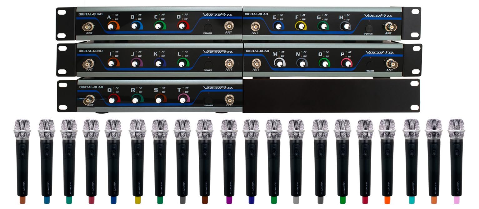VocoPro DIGITALACAPELA20 20 Channel UHF WL Handheld Microphone System