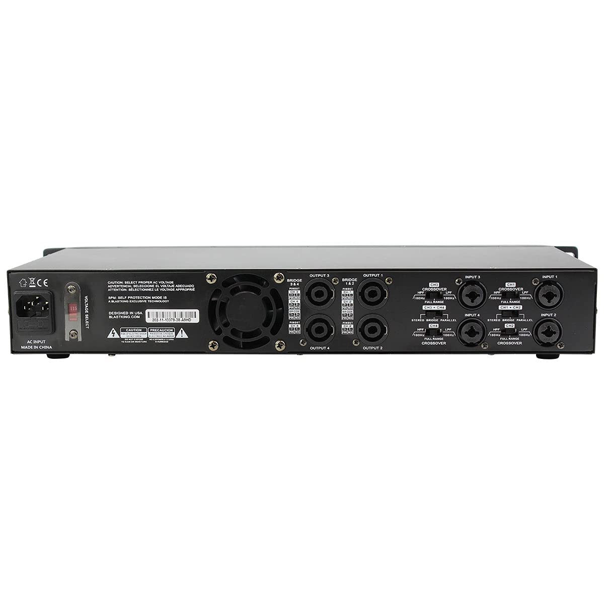 Blastking D600.4 2400 Watt 4 Channel Class D Amplifier