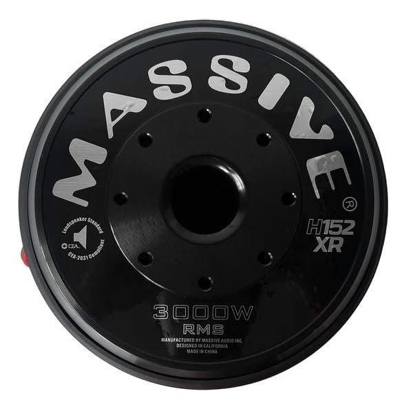 Massive Auio H152XR | 15" 3000 Watts RMS Dual 2 Ohm 4" V.C. Mega Subwoofer
