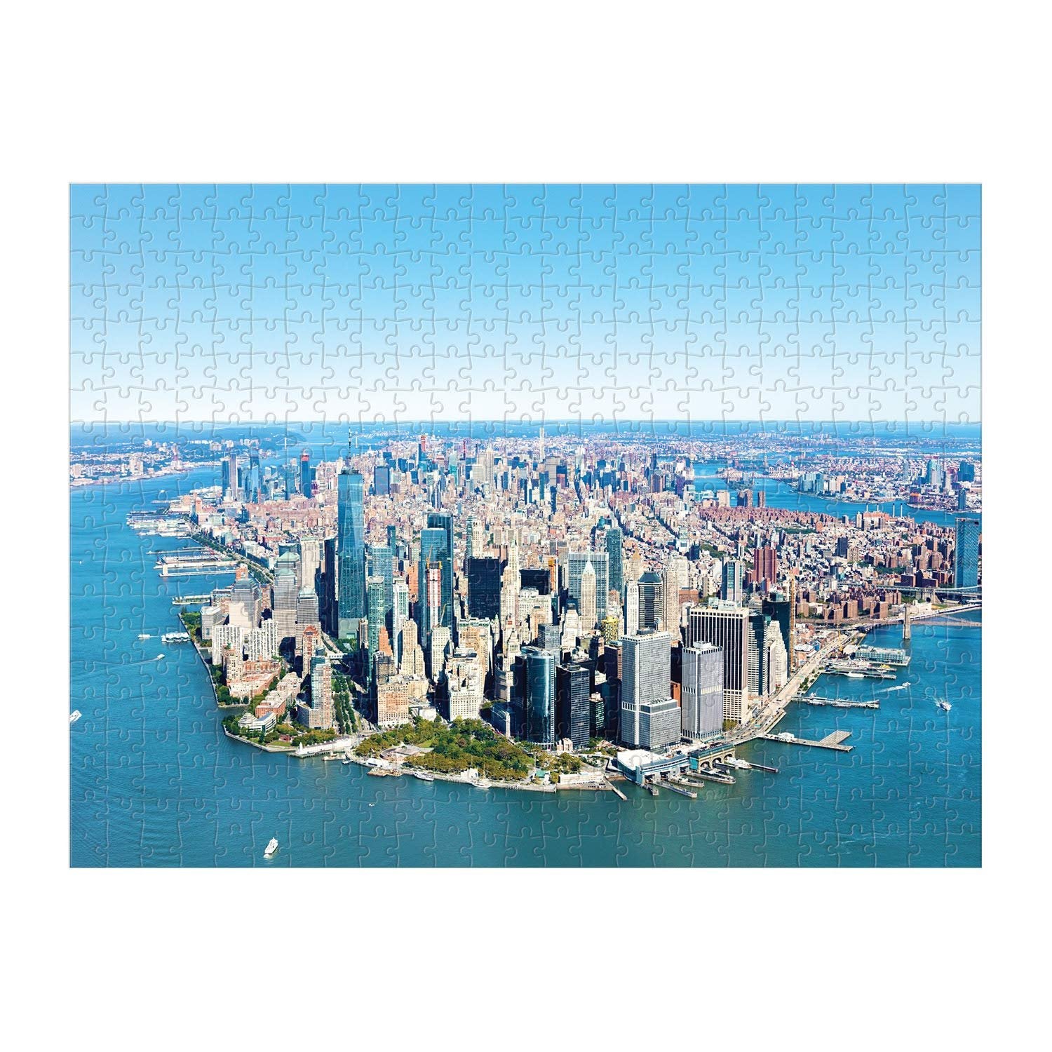 Galison Gray Malin New York City 500 Piece Double Sided Puzzle from Galison - Featuring Malin's Aerial Photography Over Manhattan and Iconic Central Park, 24" x 18", Includes 2 Postcards