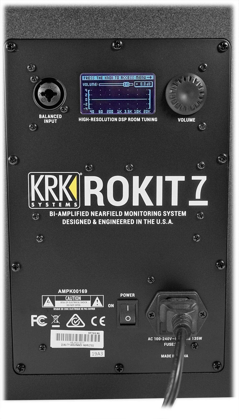KRK RP5 Rokit 5 G4 Professional Bi-Amp 5" Powered Studio Monitor, White Noise