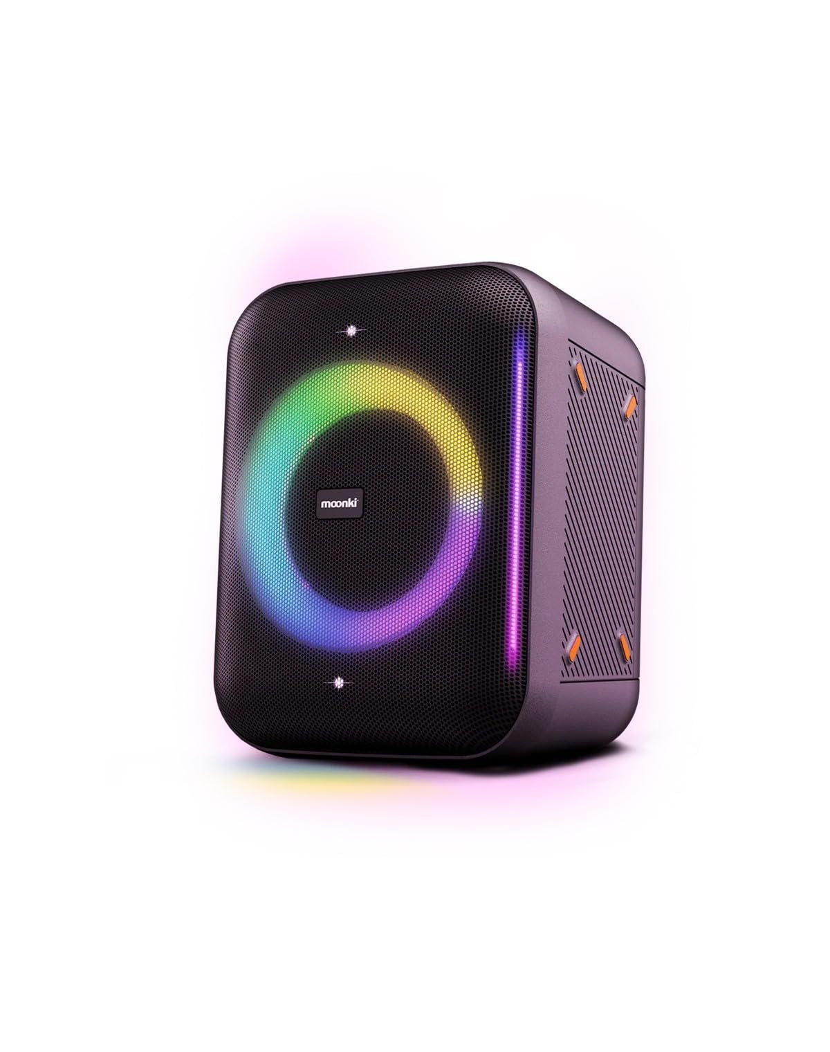 Moonki Sound MW-PB265LT Portable Rechargeable Party Speaker 6.5-inch Woofer with Mic Guitar Port LED Ring Light Effect Show TWS 1200 Watt PMPO 80Wrms