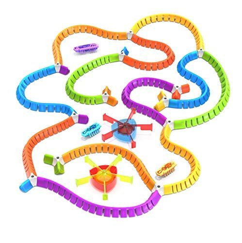 HEXBUG Flash Nano Nano Land - Colorful Sensory Playset for Kids - Mold Your own Playground - Over 40 Pieces and Batteries Included - Multicolor