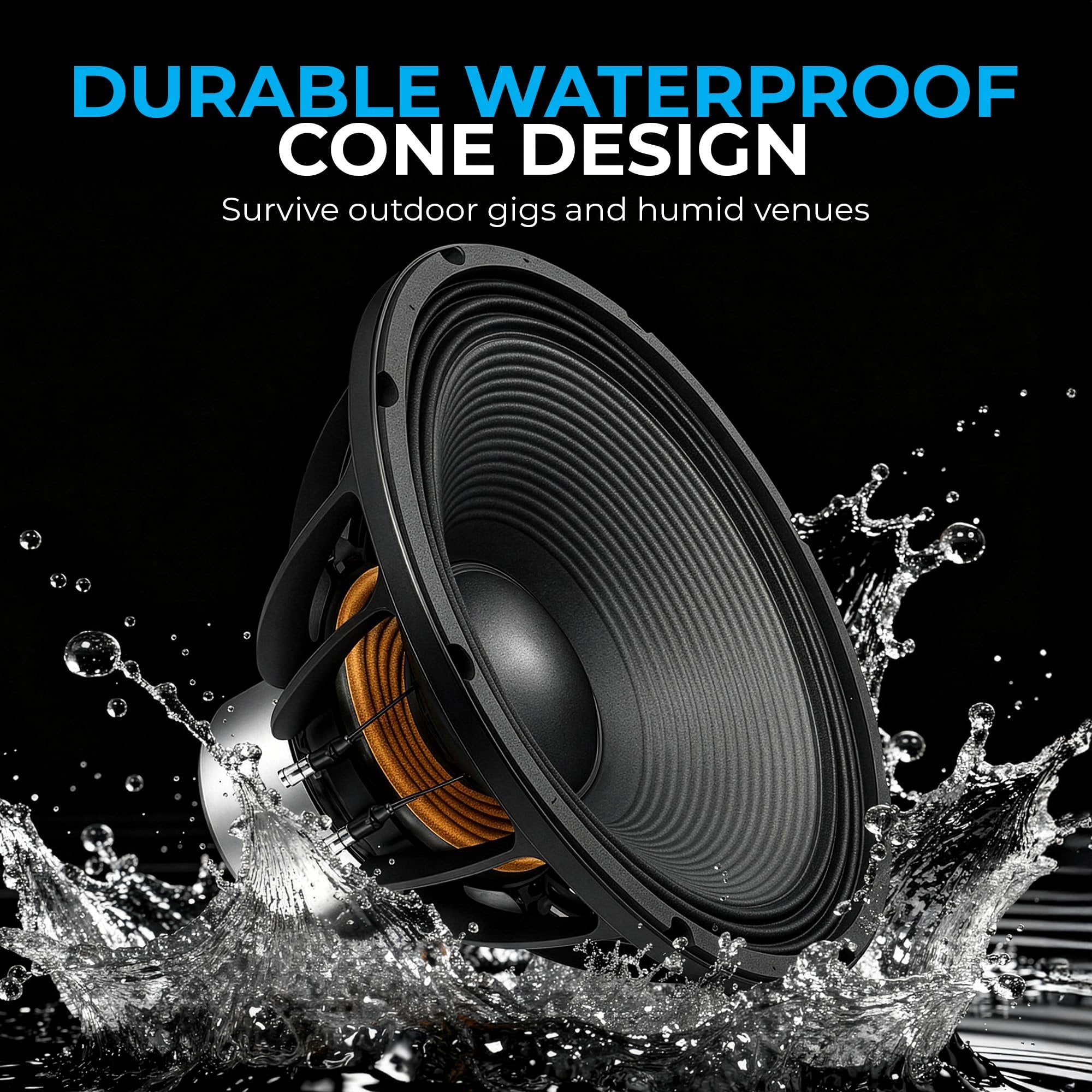 B&C 18-Inch Speaker Recone Kit, Waterproof Cone, 2 Ohm Replacement Recone Kit for IPAL 18IPAL Woofer, High Power Speaker Recone Kit for Pro Audio, Touring Systems