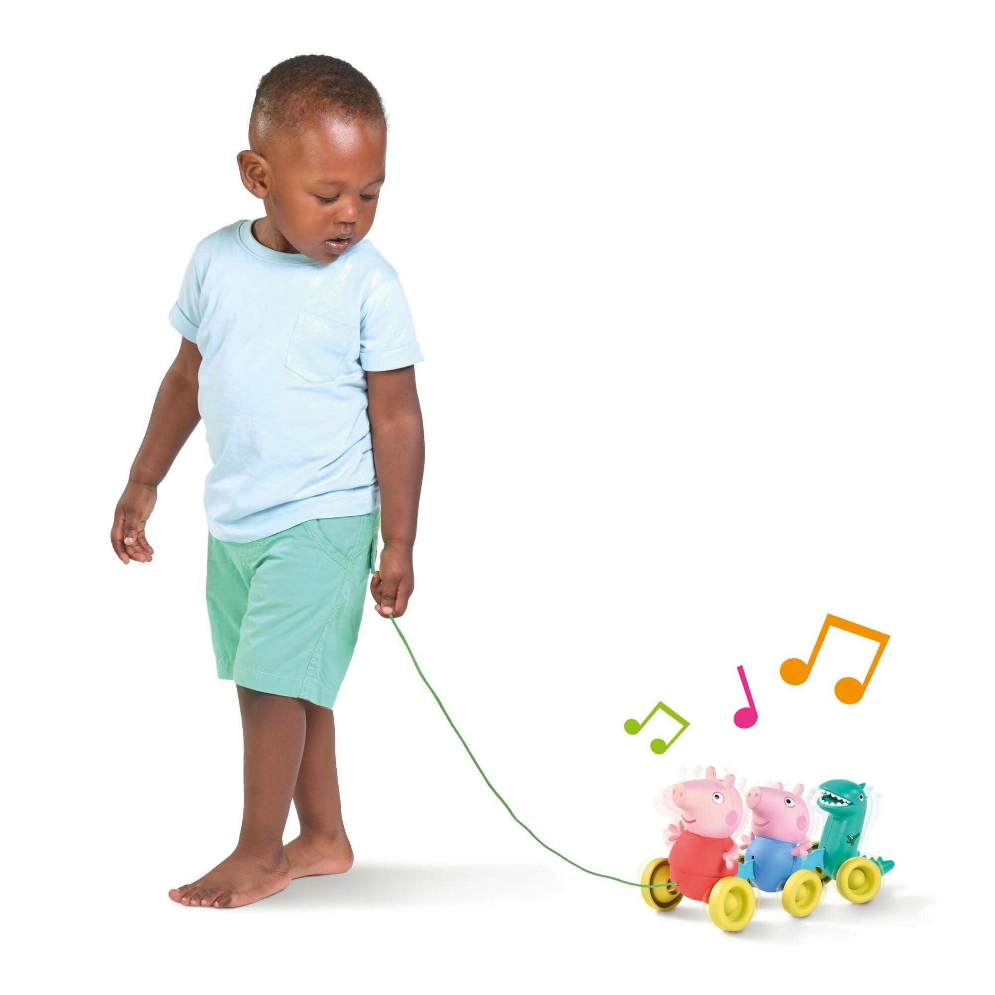 Toomies Grow with Peppa Pig - Pull Along Peppa - Peppa Pig Musical Walking & Crawling Baby Toy with Wheels - Baby Musical Toys with Wibble Wobble Action - 18 Months & Up (E73527)