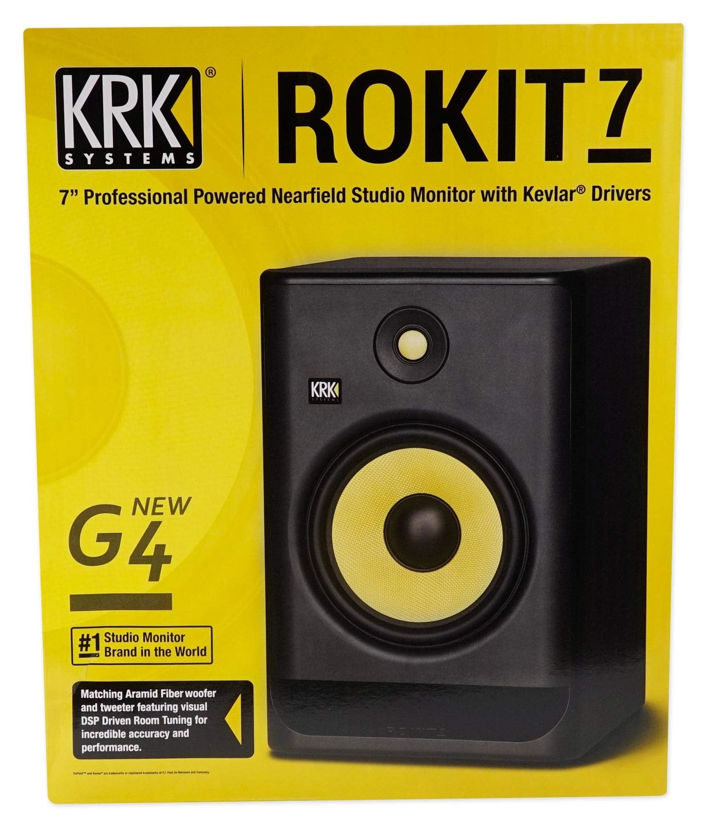 KRK RP5 Rokit 5 G4 Professional Bi-Amp 5" Powered Studio Monitor, White Noise