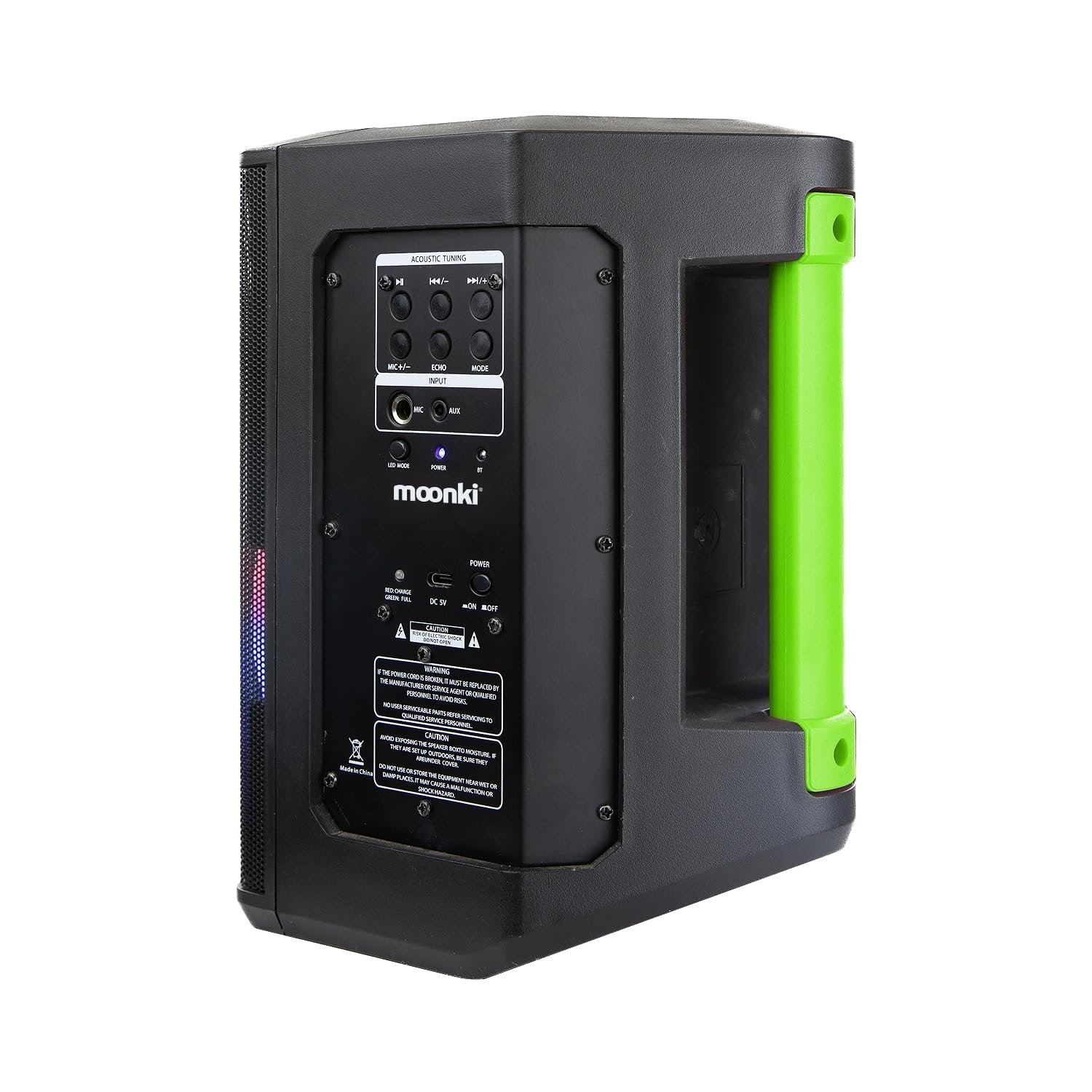 Moonki Sound Malibu - Portable Bluetooth Speaker for Party (Green)