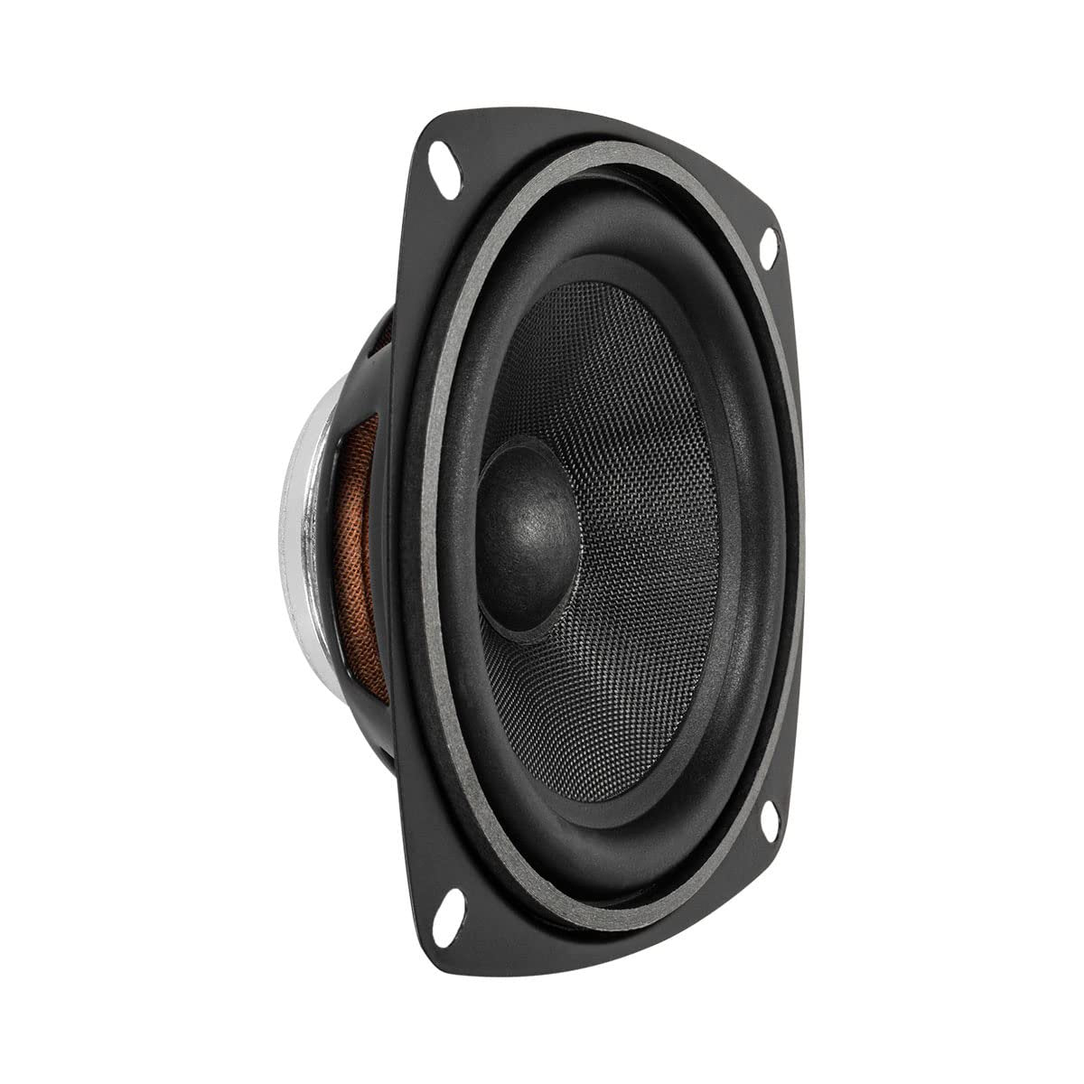 PRV Audio 4" Full-Range Neodymium Speaker 4MR60-NDY-4 PRO Audio Midrange - 60 Watts, 4 Ohm - Compact and Powerful Driver for Car Audio - Low Profile, High Fidelity Sound (Single)
