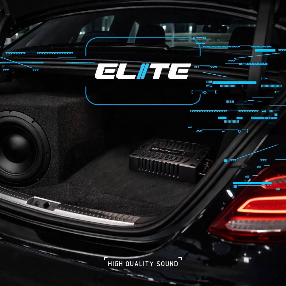 Banda Audioparts Elite 1200.4 2-Ohm Stable 4 Channel Car Amplifier 4 x 300W RMS @ 12.6V Class D Full Range Amp, Compact High Efficiency 4CH Amplifier for Speakers & Subwoofers AND DRIVERS AND TWEETERS
