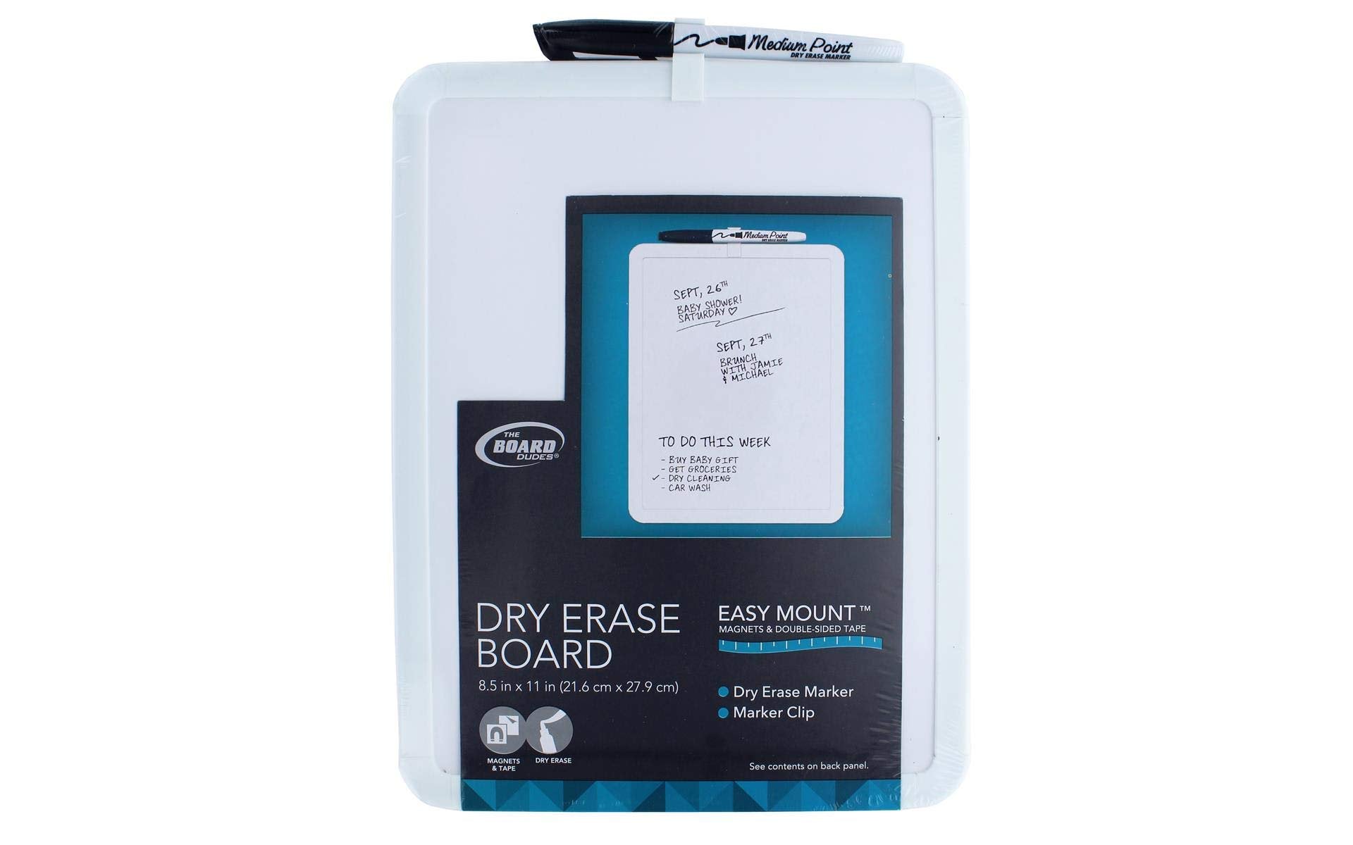 The Board Dudes Dry Erase Boards Vinyl Frame 8 1/2 x 11 1/2 in.