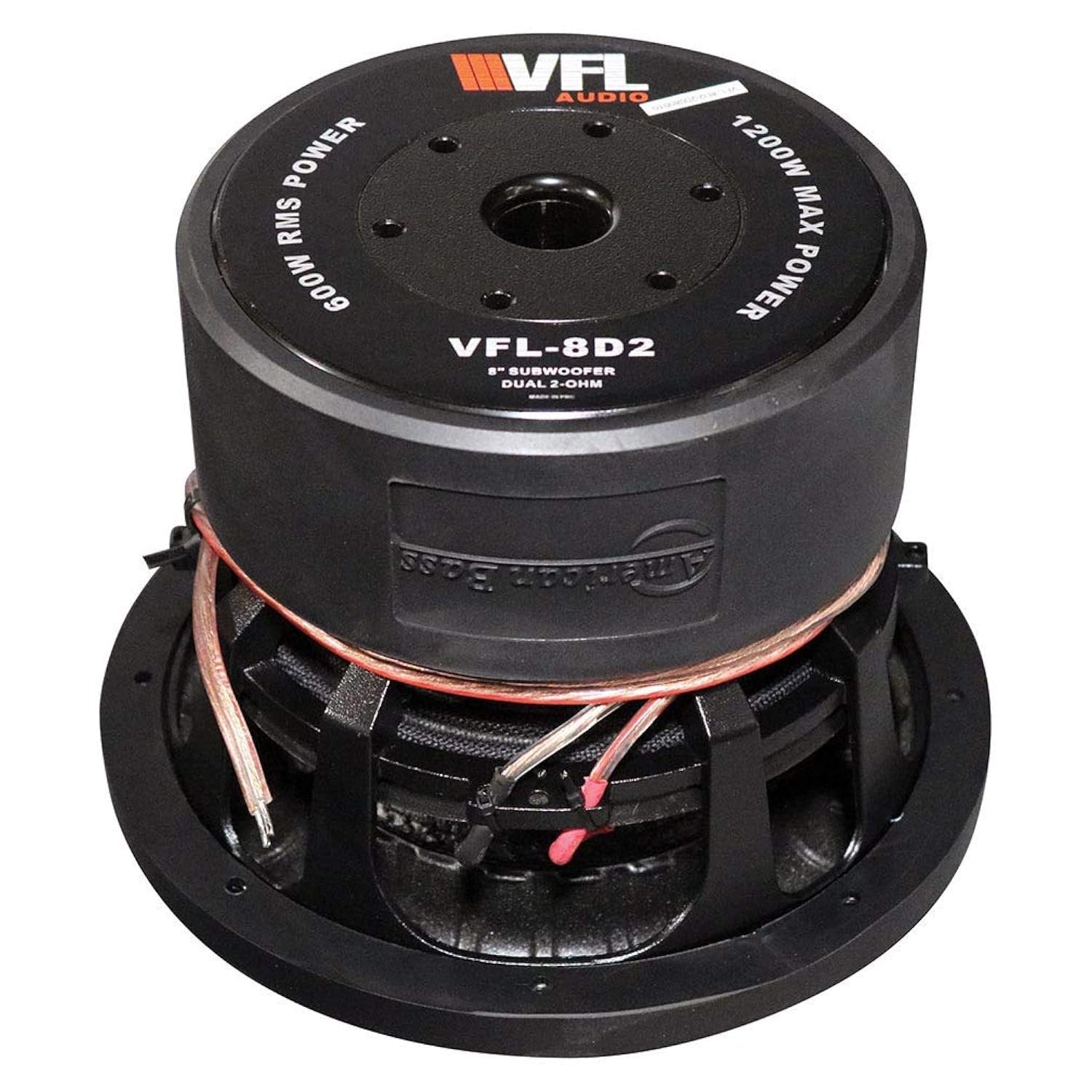American Bass VFL-COMP8-D2 8-inch Competition Subwoofer 1200 Watts Max VFL Series COMP8 Dual 2 Ohm Voice Coil High-Excursion Woofer