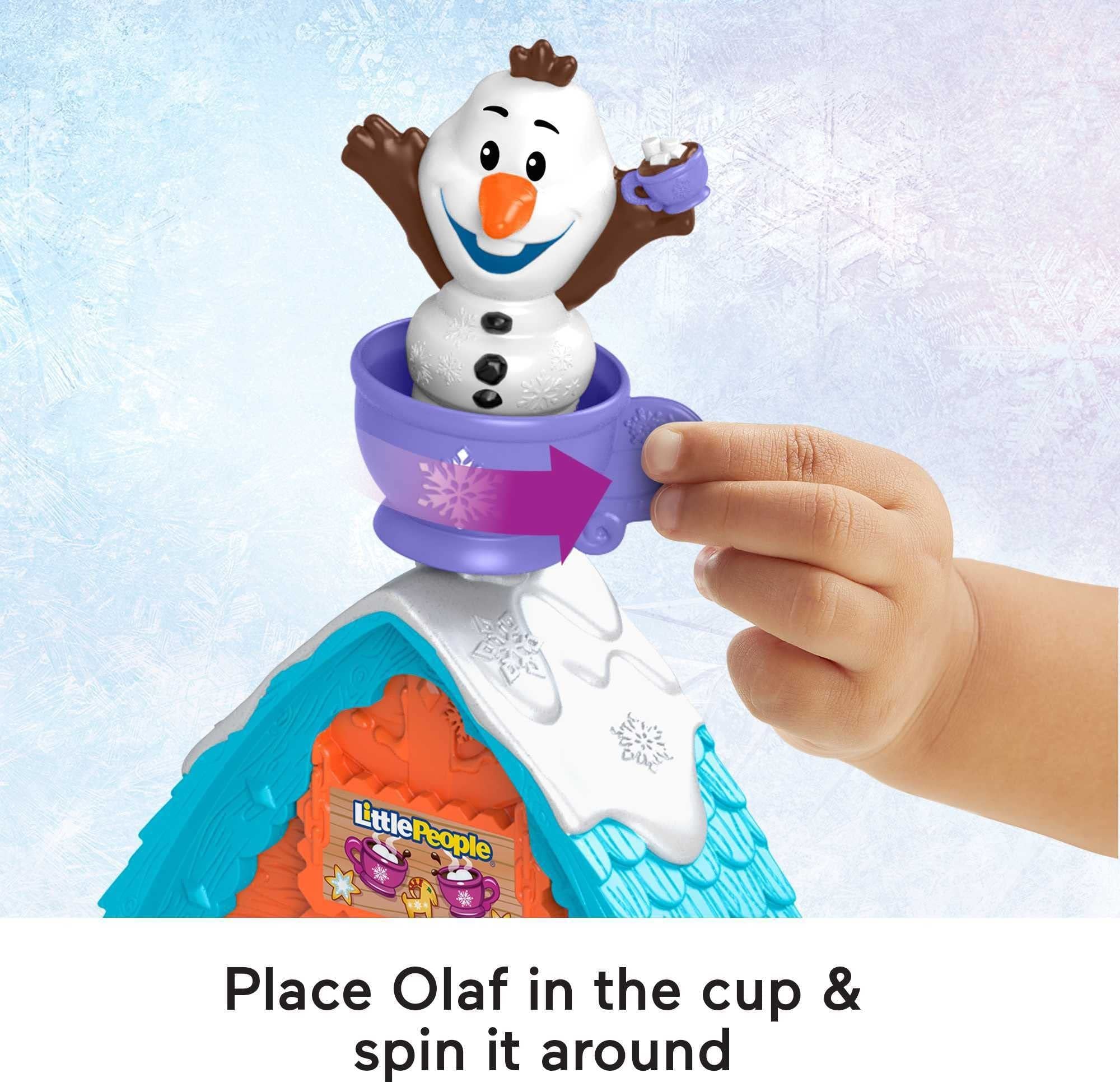 Fisher-Price Little People Toddler Toys Disney Frozen Snowflake Village Playset with Anna Elsa & Olaf for Ages 18+ Months