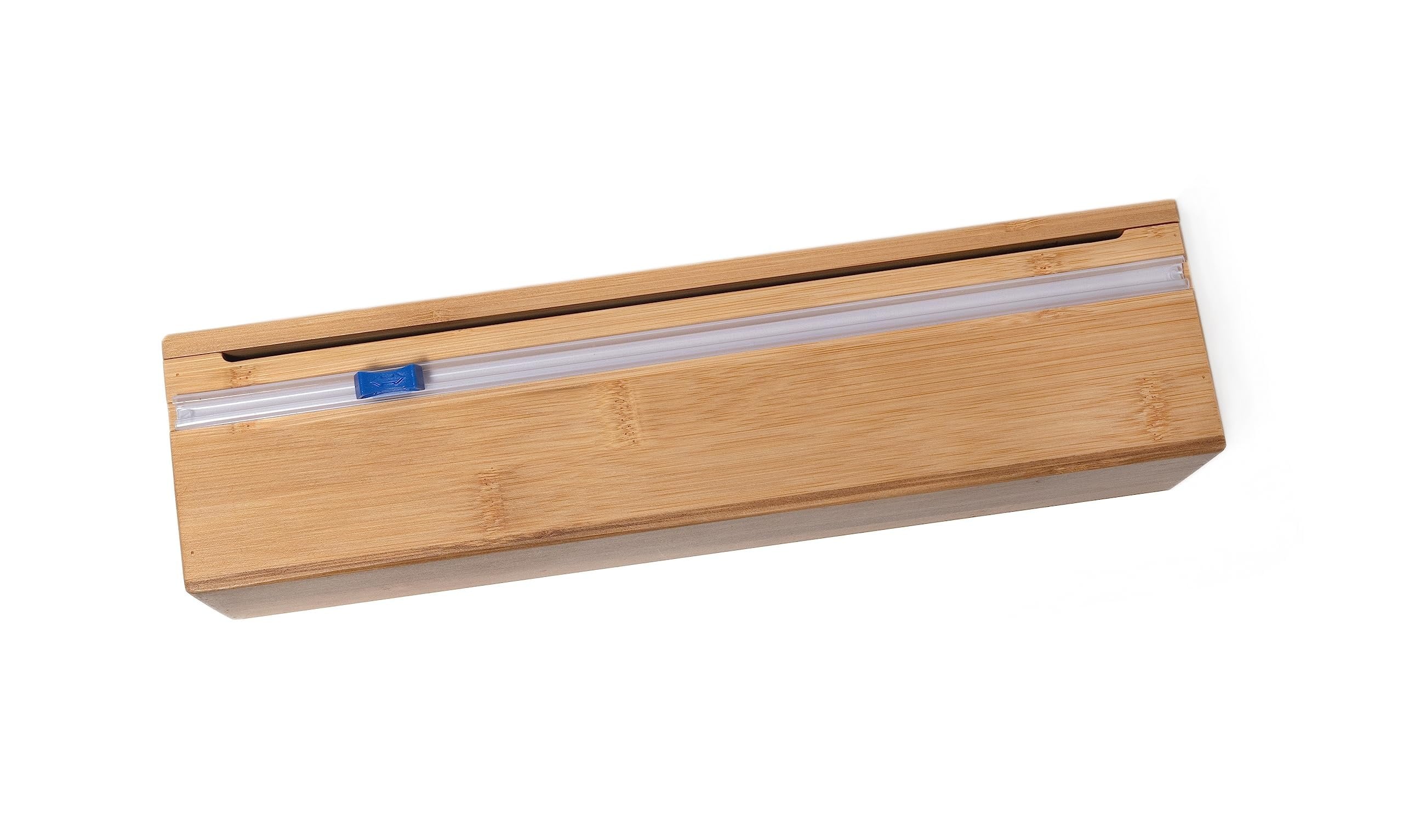 Lipper International Bamboo Dispenser with Cutter for Aluminum Foil, Plastic Wrap, or Wax Paper, Single, 13 7/8" x 3 3/8" x 4"