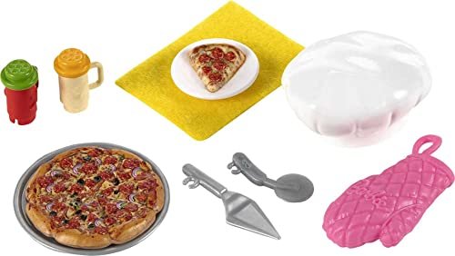 Barbie Chelsea Can Be Doll & Playset, Brunette Pizza Chef Small Doll with Pizza Oven, Food Pieces, Chef's Hat & More Themed Accessories