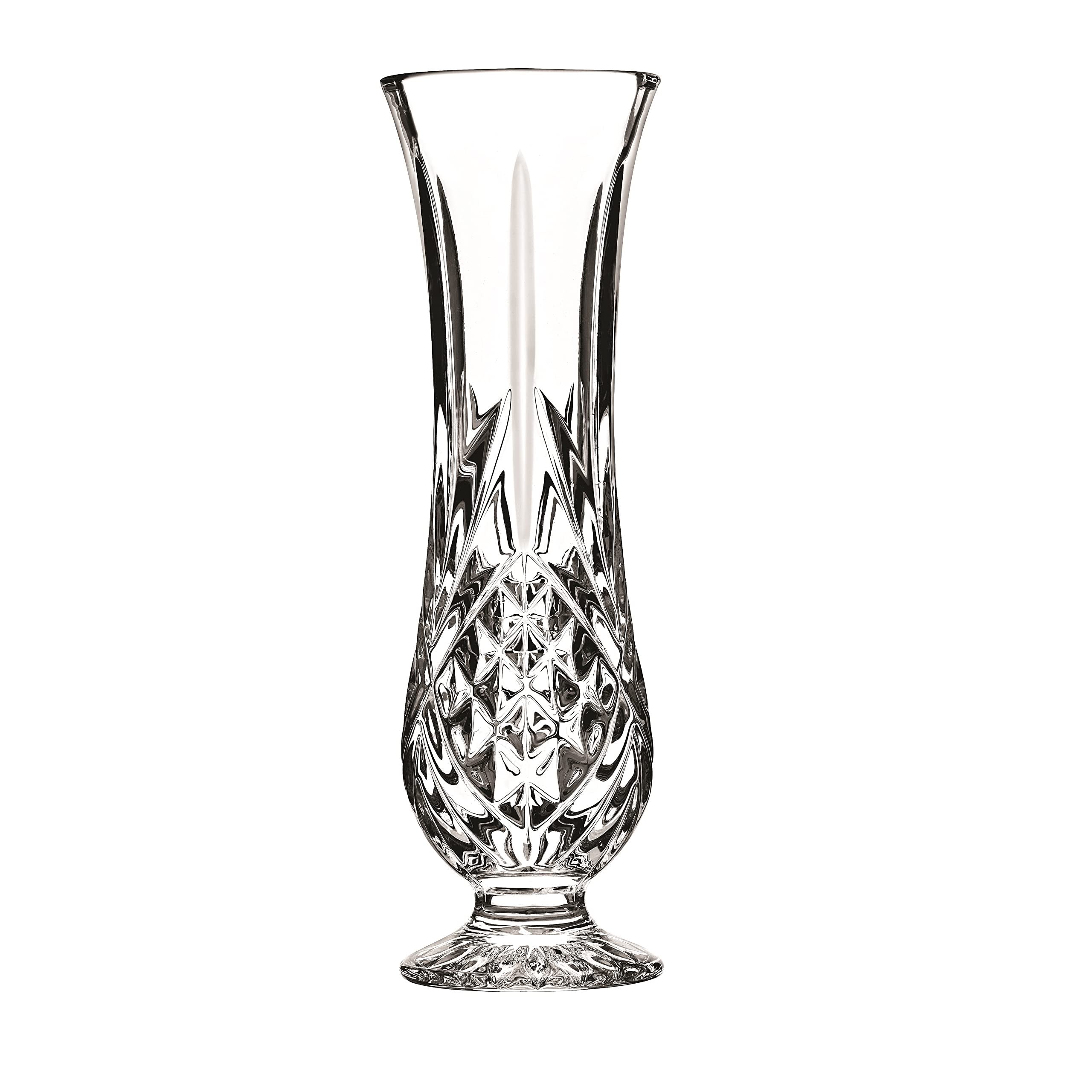 Godinger Flower Vase, Glass Vase, Bud Vase, Vases for Flowers, Vases for Decor, Bud Vases - 2.5" x 8.3", Dublin Collection