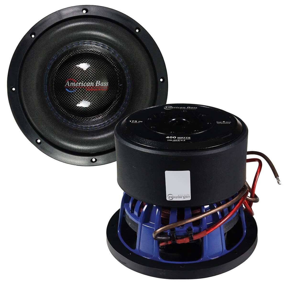 American Bass HD8D4V2 8 Hd Woofer 800 Watts Max Dual 4 Ohm