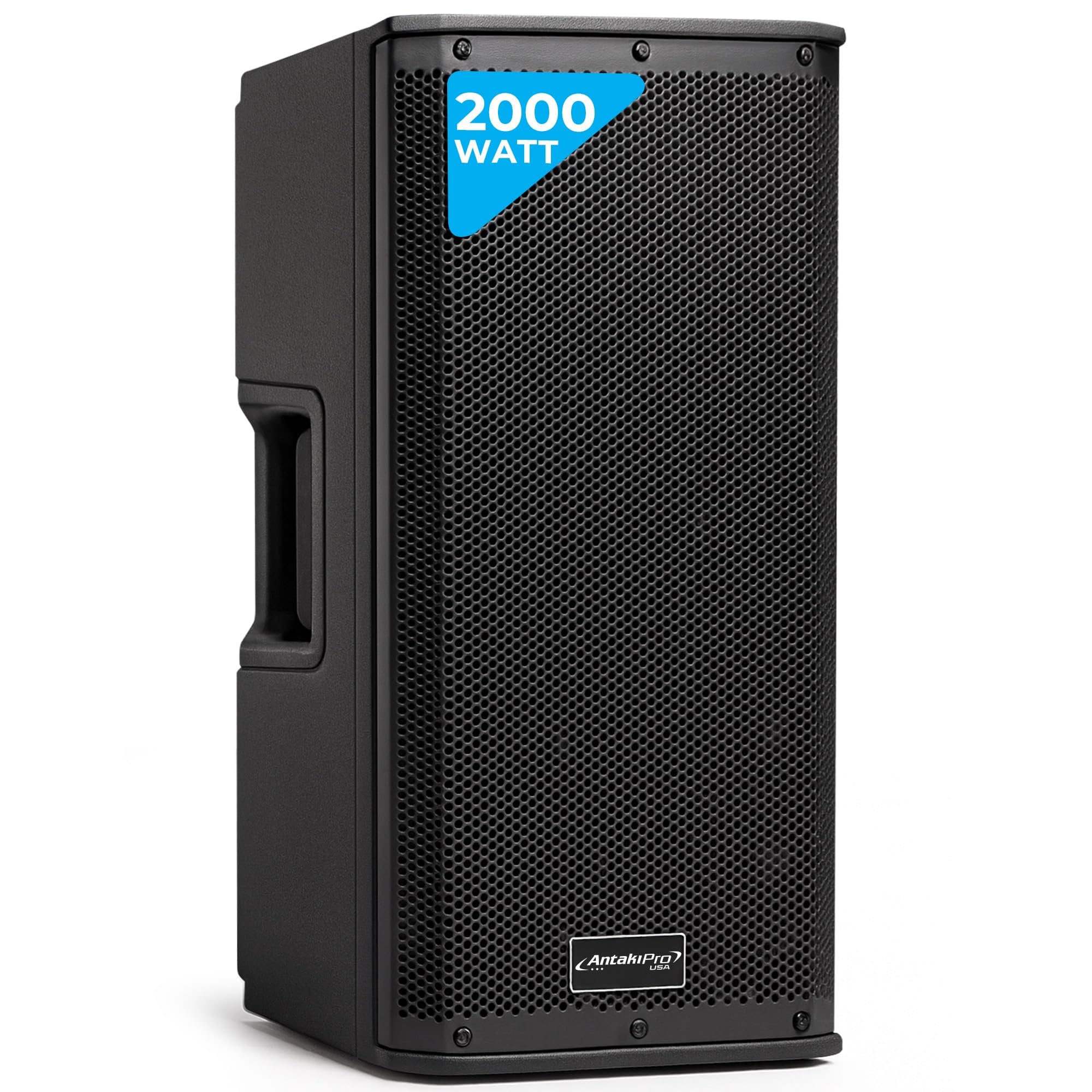 ANTAKIPRO 15-Inch 2-Way Active Loudspeaker - 2000W 4 Ohms Wireless Speaker with USB Inputs, Digital Signal Processing, TWS, XLR & RCA, Loud Outdoor Bluetooth Speaker Suitable for DJs & Sound Systems
