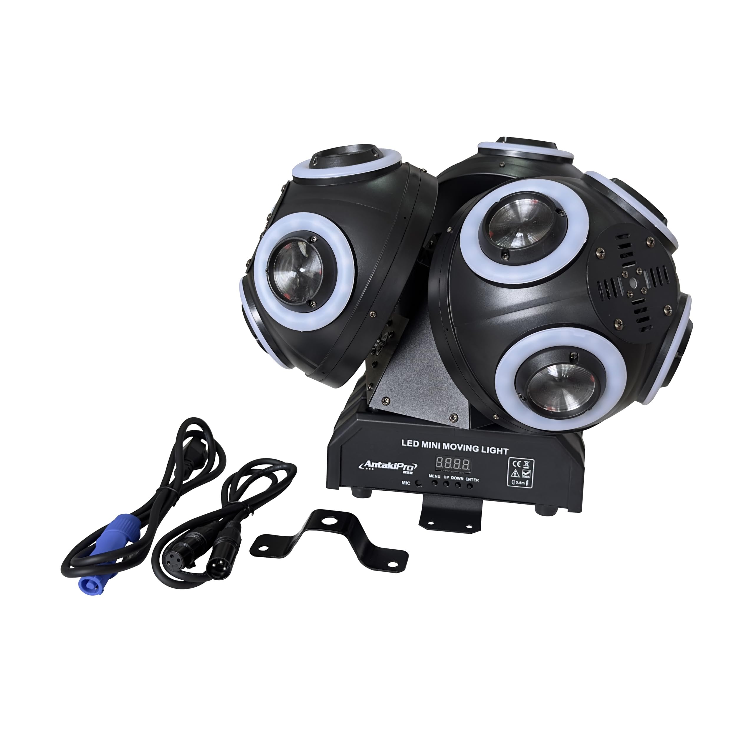 ANTAKIPRO 150W Moving Head DJ Light with 18×10W RGBW LEDs, Auto-Run, Sound-Activated, DMX512, Master-Slave Control for Stage, Club, Party, Concert Lighting