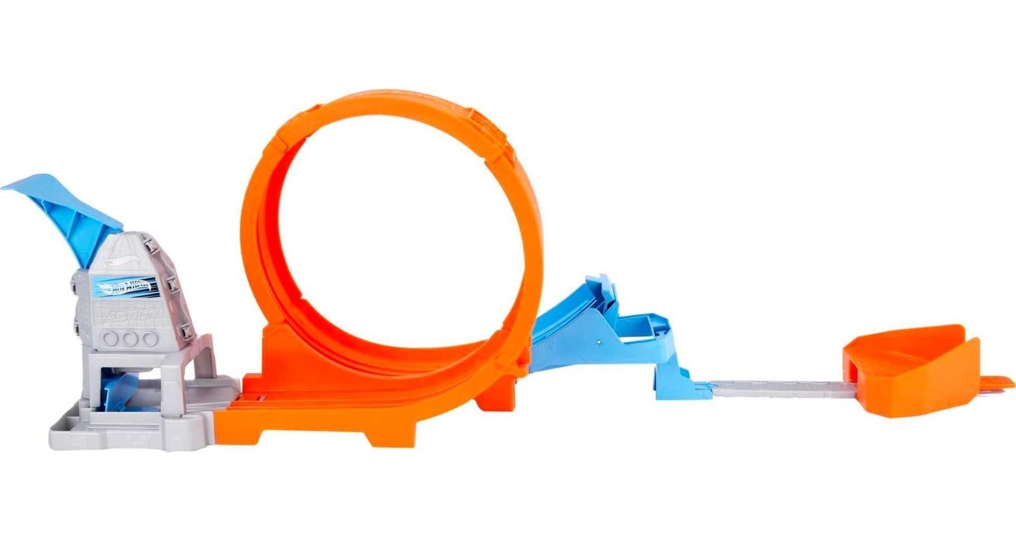 Hot Wheels Toy Car Track Set Loop Stunt Champion, Dual-Track Loop with Dual-Launcher, Includes 1:64 Scale Toy Car
