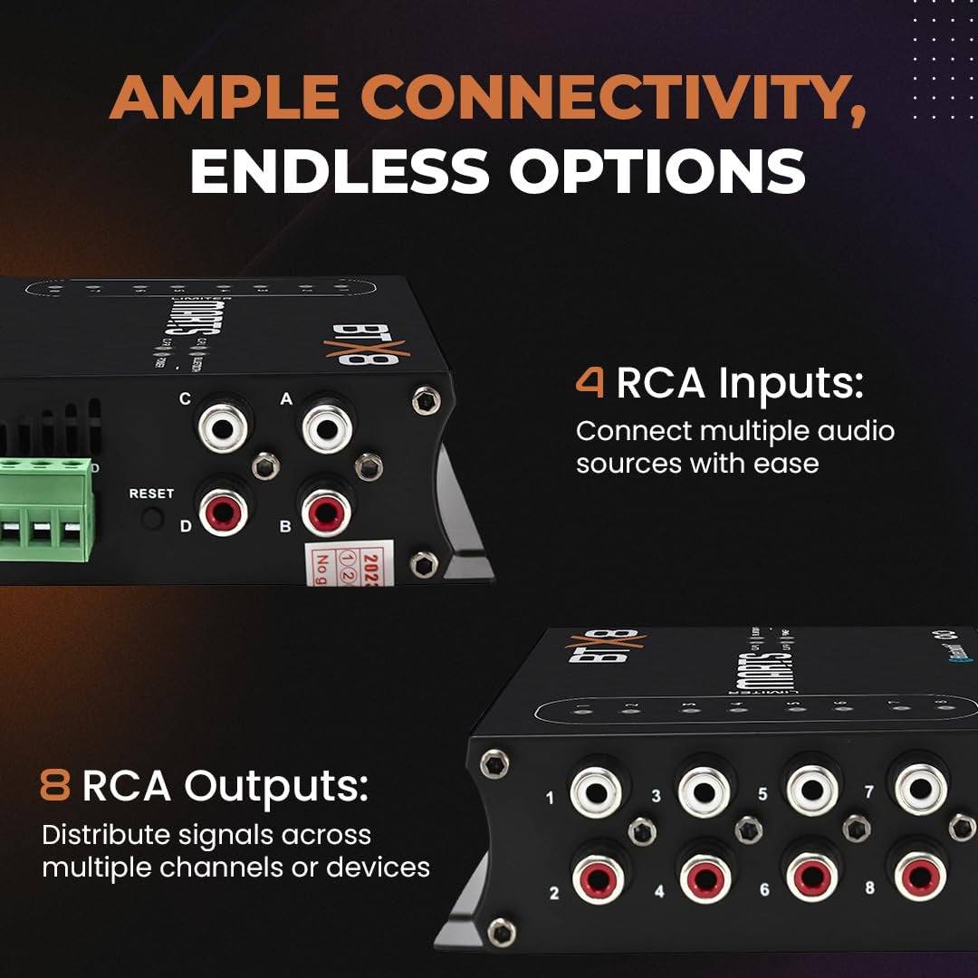 8 Channel Output 32Bits 96KHz Bluetooth Marts Digital DSP / BTX8-DSP