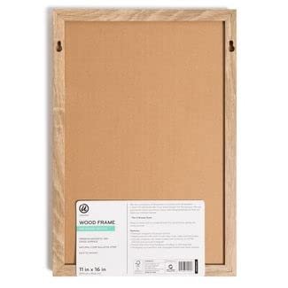 11"x16" Dry Erase Wood Frame Weekly Planner with Cork Strip and Marker - U Brands