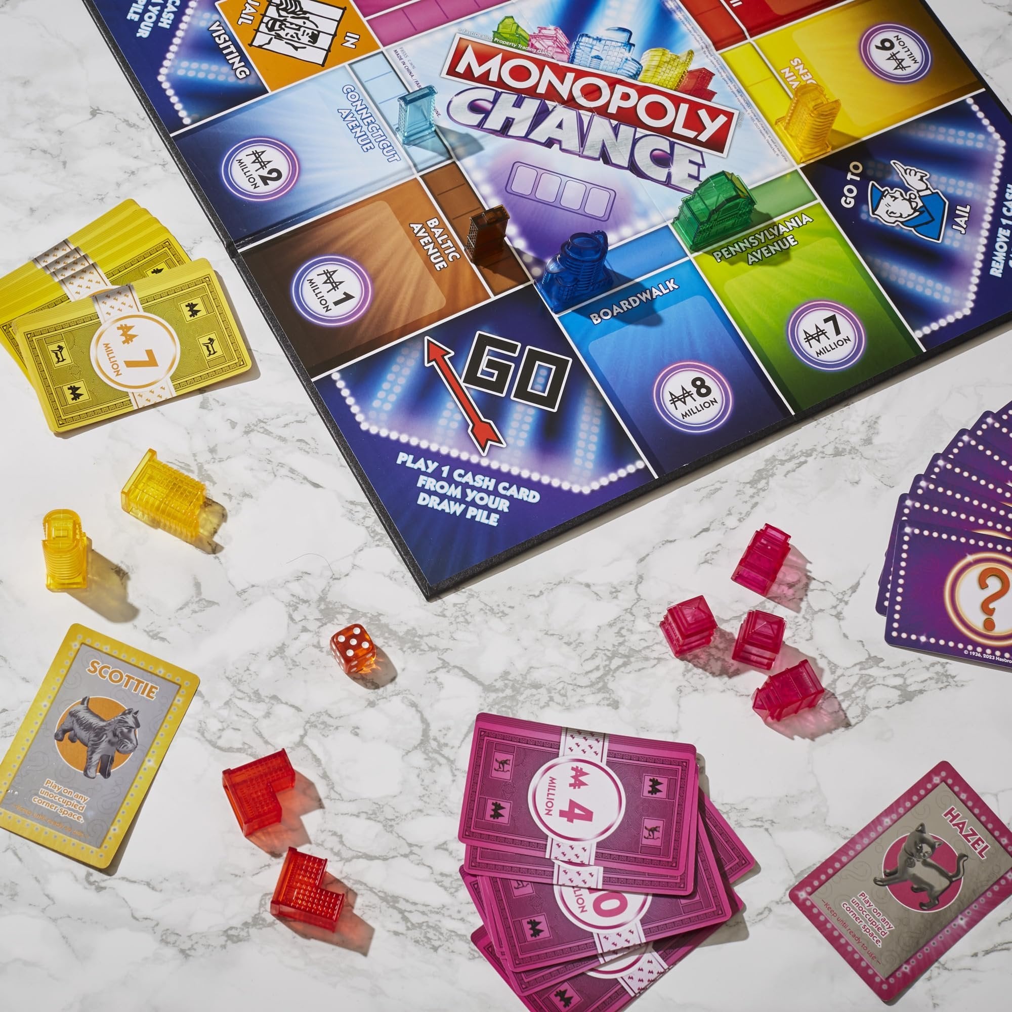 Monopoly Chance Board Game for Adults and Kids | Fast-Paced Family Party Game | Ages 8+ | 2-4 Players | 20 Mins. Average (Amazon Exclusive)