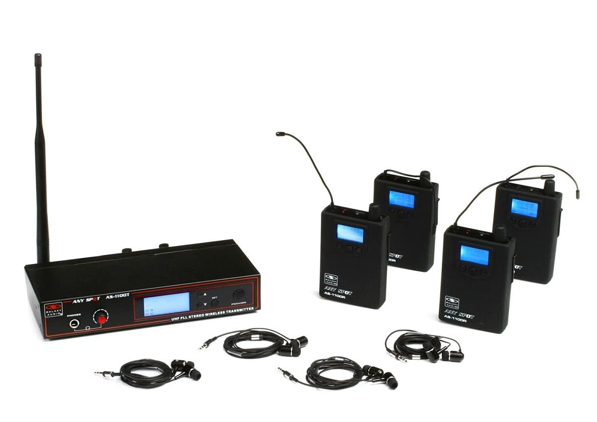 GALAXY AUDIO Any Spot AS-1100-4 Band Pack System - P2 Band, Black