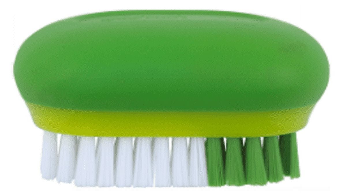 GoodCook Fruit and Veggie Brush with Color-Coded Nylon Bristles, White/Green