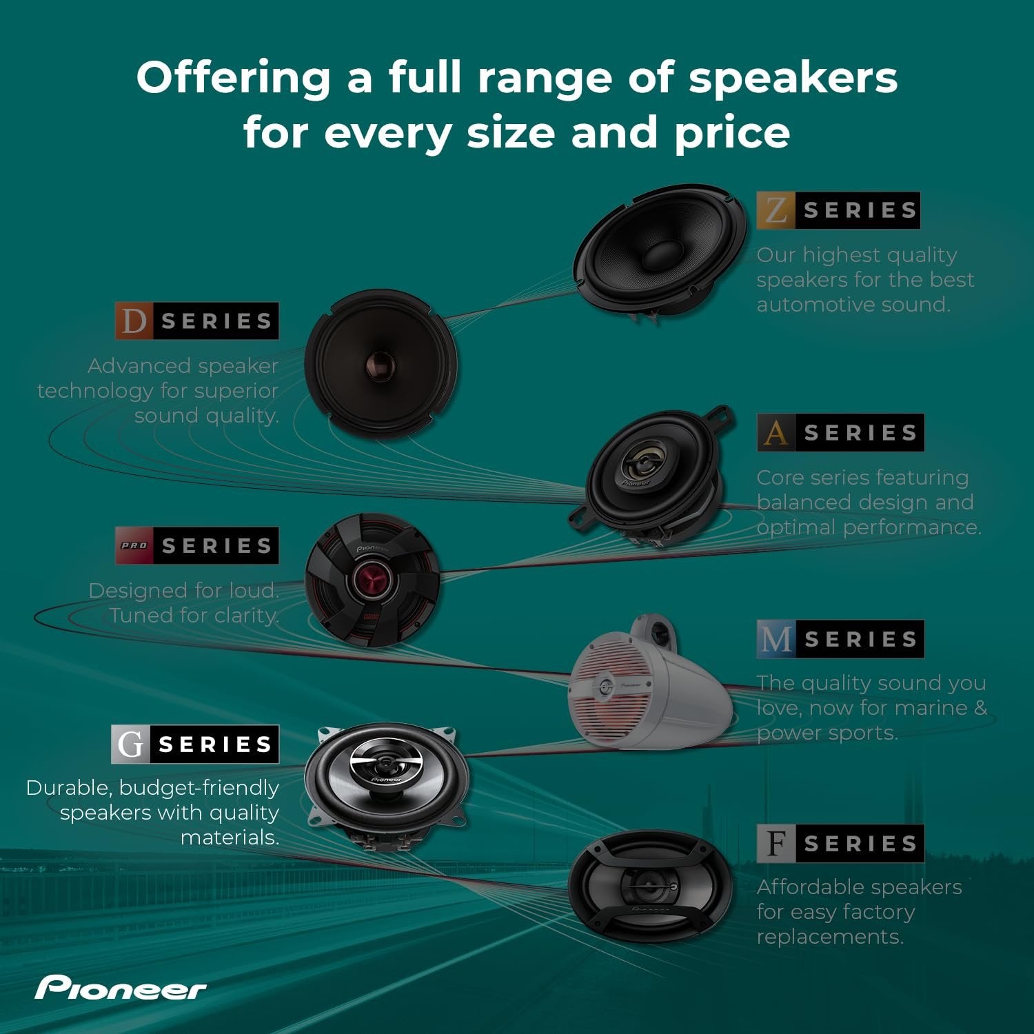 Pioneer G-Series TS-G6820S 6” x 8” 2-Way Speakers (Pair) – 250W Max, Balanced Sound + Smooth Treble, Great Stock Replacement, High-Efficiency Speaker Designed for OEM Power