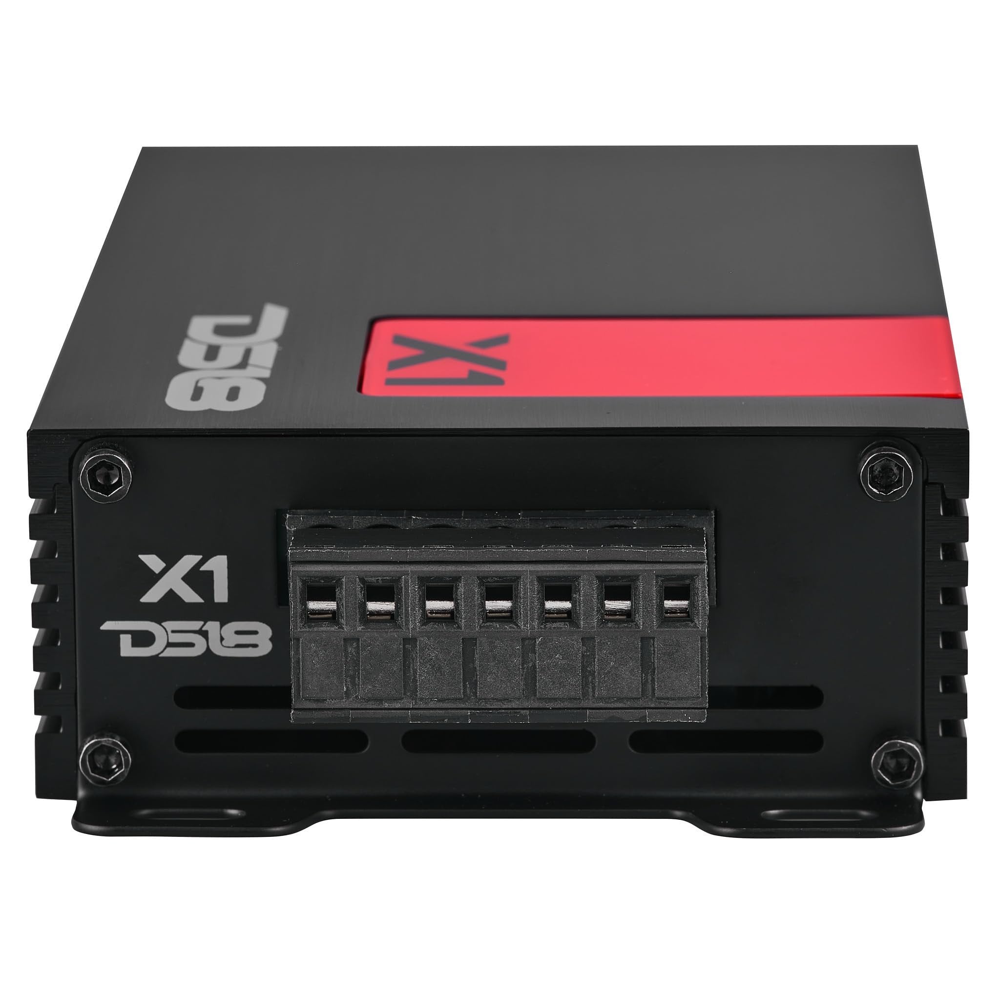 DS18 X1 Ultra Compact Car Audio Amplifier Class D 1 Channel Monoblock 900 Watts Peak Remote Level Control Included,Black