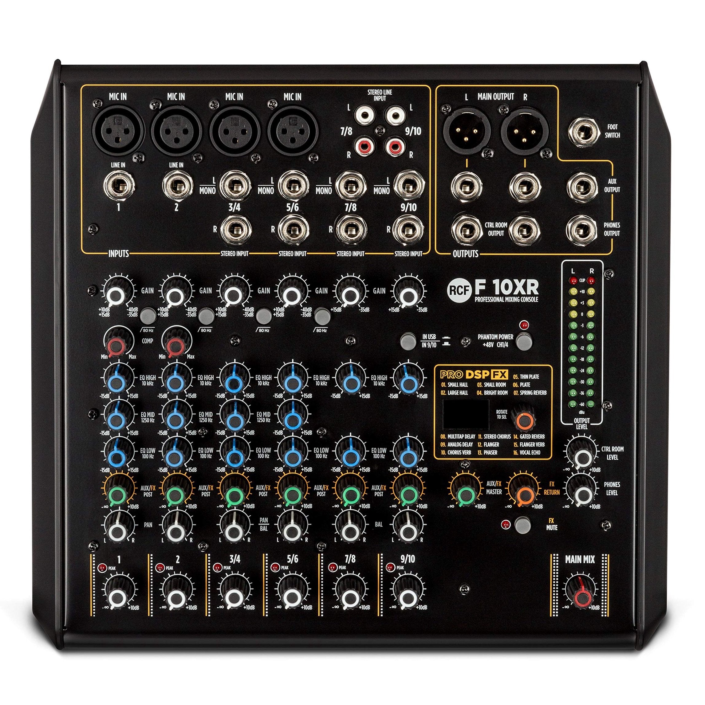 Rcf F-10XR 10 Channel Mixer W/fx And Recording