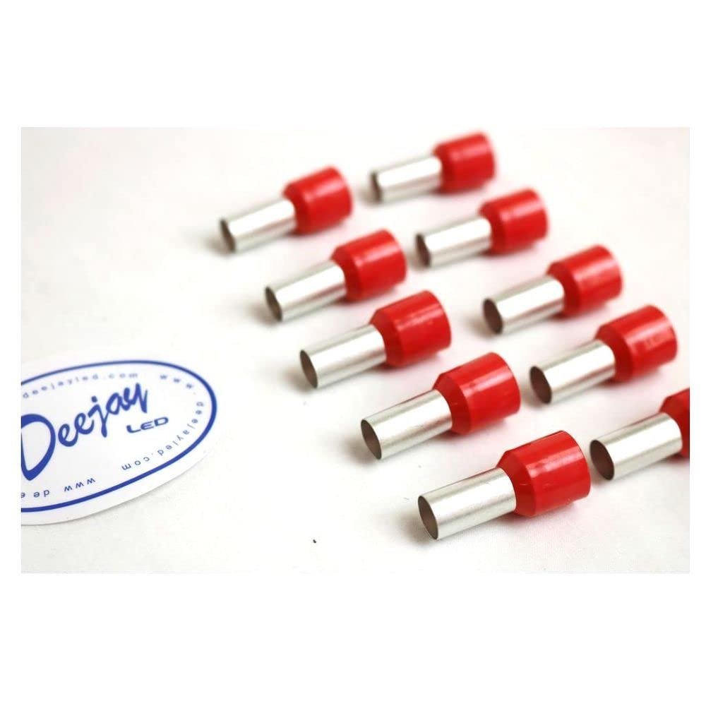 DEEJAYLED 4 GAUGE 10 PACK RED CLAMP WI