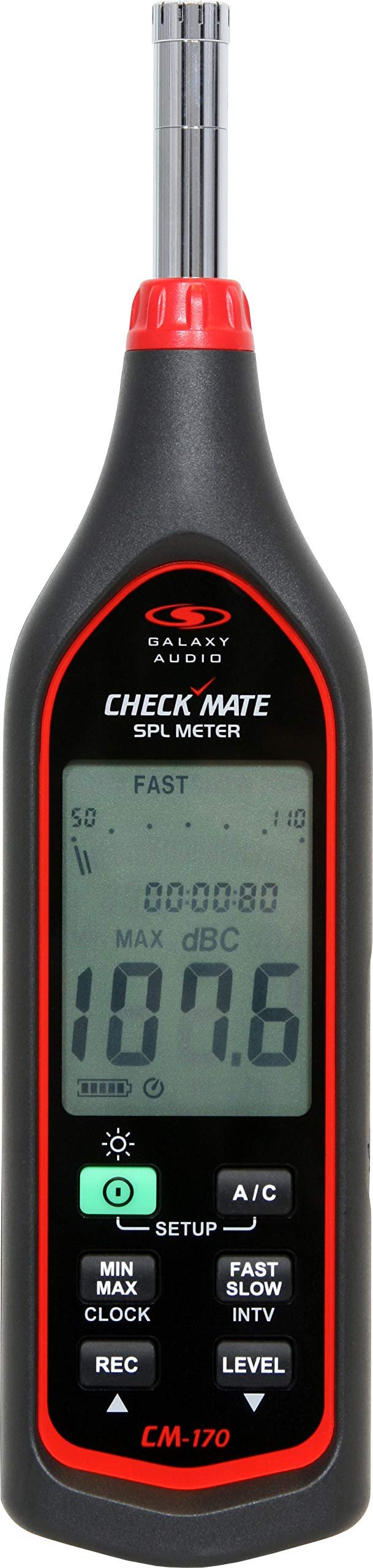 Galaxy Audio CM-170 Check Mate Handheld SPL Sound Pressure Level Meter 12X12X17