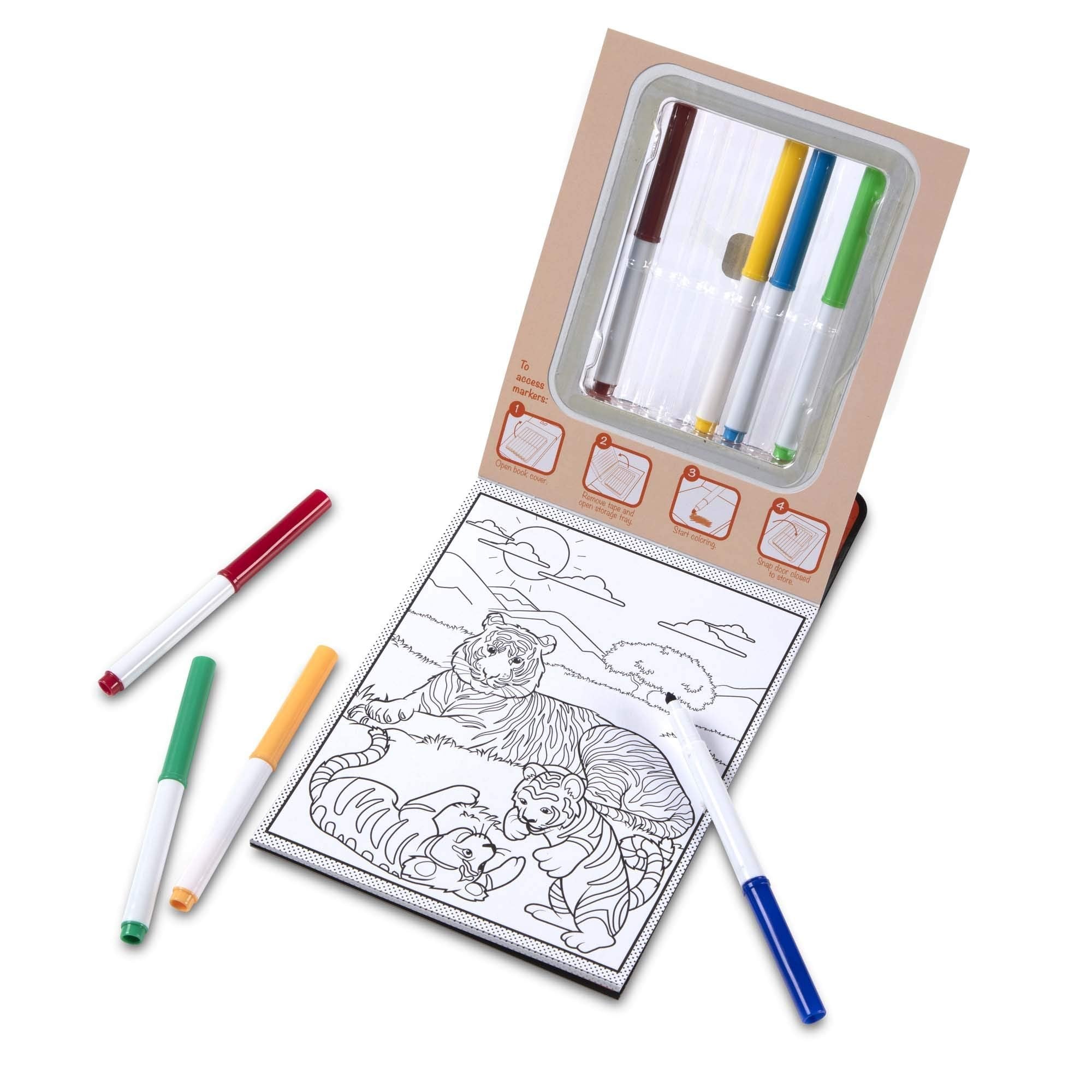 MELISSA & DOUG Magic Pattern Colouring Pad Wild Animals, 1 EA