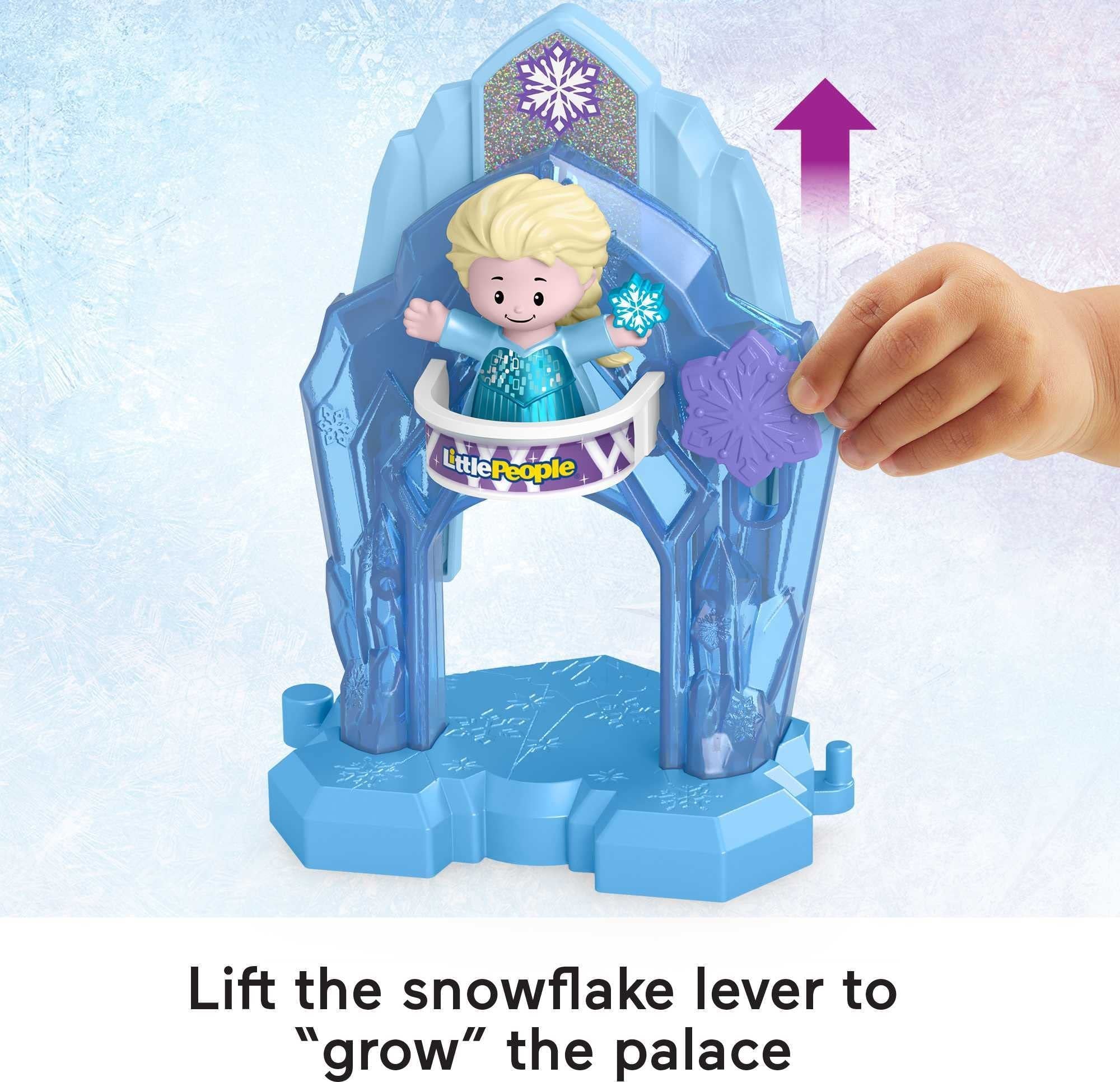 Fisher-Price Little People Toddler Toys Disney Frozen Snowflake Village Playset with Anna Elsa & Olaf for Ages 18+ Months