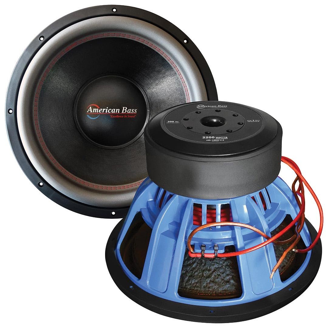 American Bass HD 15" 1 Ohm 8000 Max Watts Car Subwoofer