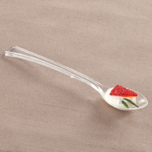Lillian Tablesettings 48 Count Mini Plastic Spoons and Forks Combo, Clear