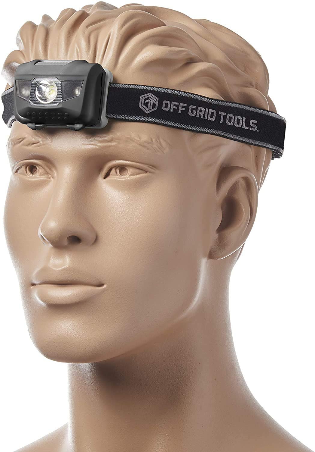 Off Grid Tools Survival LED Headlamp – One Size, Bright LED Technology, 4 Light Modes, Light & Compact Headlight, Adjustable Head Strap, Batteries Included