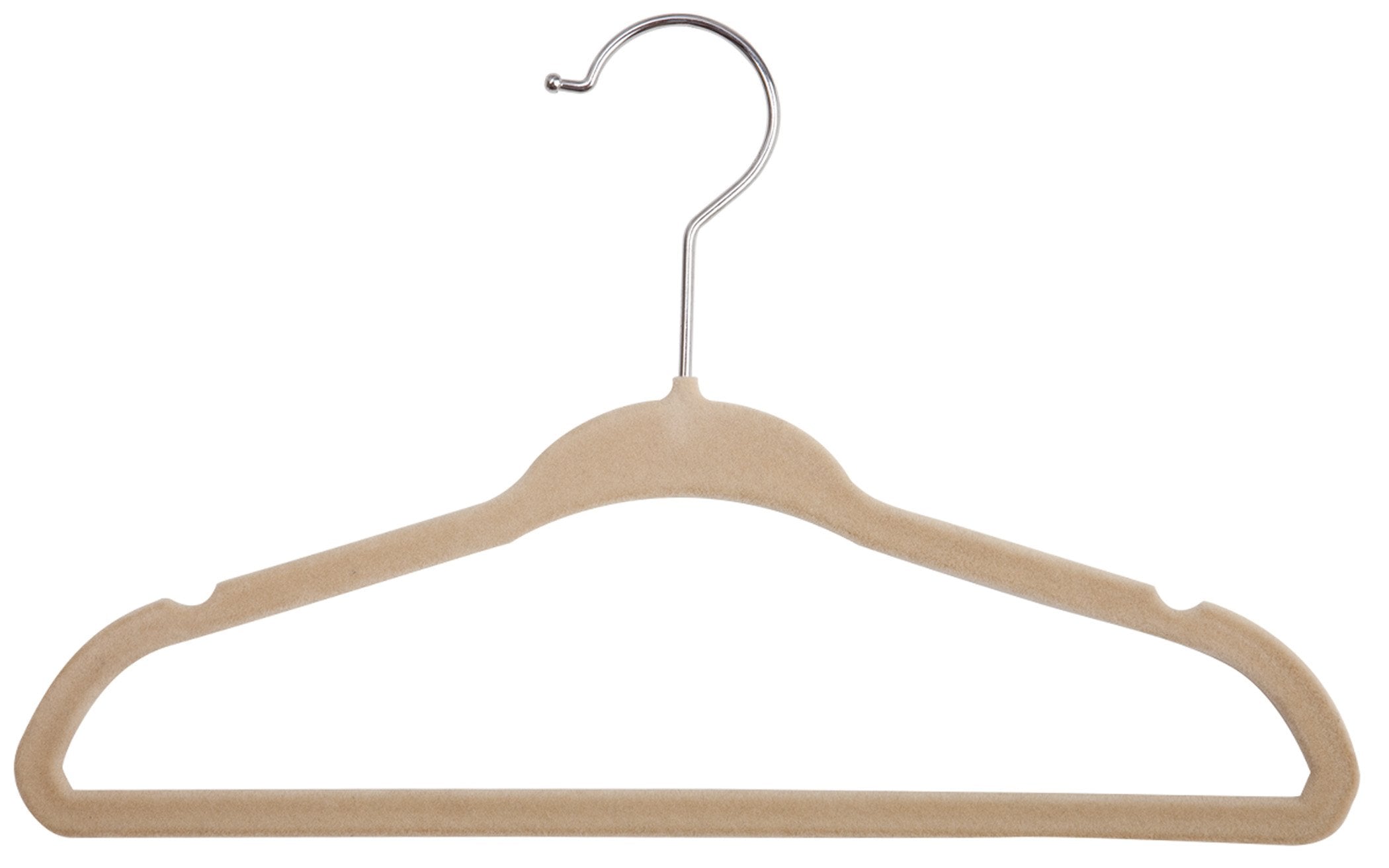Delta Children Velvet Kids Hangers, Beige, 5 Pack